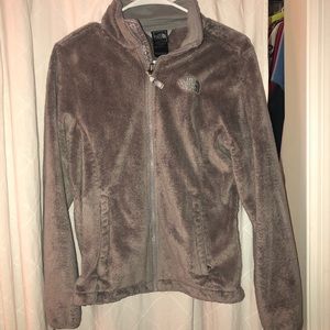 North Face grey fleece jacket
